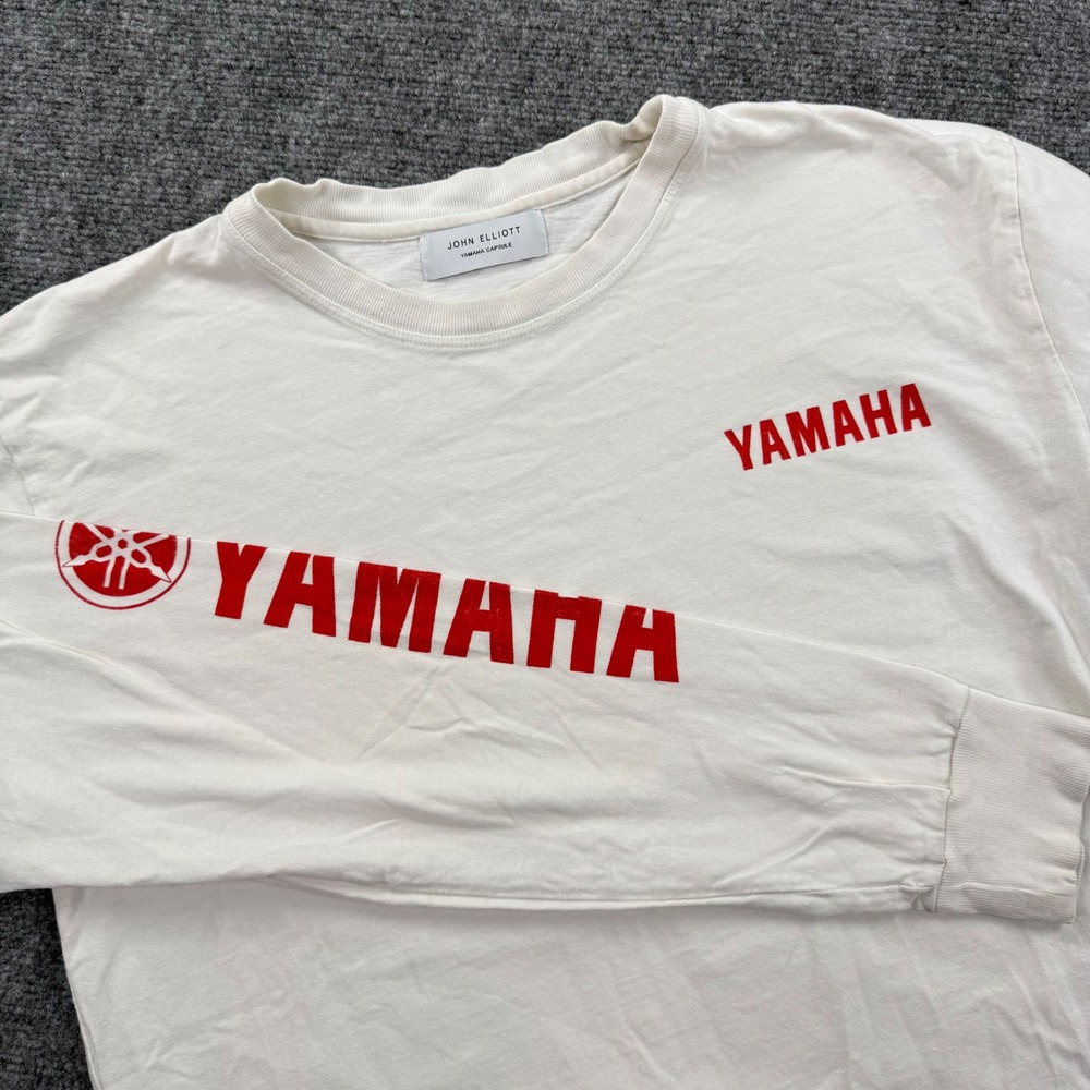John Elliott Yamaha Capsule Graphic T Shirt 1 White Long Sleeve Men's‎
